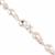 White Freshwater Cultured Baroque Pearl Strand 20cm With Gemset Baroque Statement Pearl