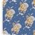 Stuart Hillard Blue Skies And Nutmeg Collection Blue Floral Fabric 0.5m
