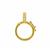 Gold 925 Sterling Silver Round Clasp Set with white Topaz, Approx 24x19mm, 