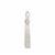 925 Sterling Silver Pinch bail with White Topaz, Approx 15x3mm
