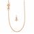 Rose Gold Plated 925 Sterling Silver Cable Chain With Bail Peg, Approx 14x5mm, 18inch 