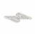 925 Sterling Silver White Topaz Twist Connector, Approx 32x12mm