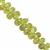 52cts Red Dragon Peridot Top Side Drill Faceted Drop Approx 5x3 to 7x4.5mm, 16cm Strand