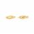 Gold 925 Sterling Silver Bullet Clasp with Polka Dot Detail, 16x5mm, 2 pcs