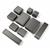 Grey Jewellery Box Set, 10pcs (Ring Box 6x6.5x5cm, Pendant Box 7.4x8.2x3.5cm, Bangle Box 9x9x4cm, Bracelet Box 22x5.3x3.3cm, Suit Box 16x11x3.9cm) 