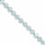 23cts Aquamarine Faceted Flat Coin Approx 3.5mm, 30cm Strand