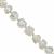 160cts Coated Clear Quartz Hammering Round Approx  9 to 14mm, 18cm Strand With Spacers