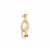 Gold 925 Sterling Silver Pear Clasp with Latch with CZ Approx 28x10mm 