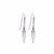 925 Sterling Silver Drop Earrings With White Topaz & Pearl Peg, 1 Pair
