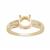 Gold Plated 925 Sterling Silver Round Ring Mount (To fit 7mm gemstone) Inc. 0.09cts White Zircon Brilliant Cut Round 1.20mm - 1pcs