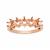 Rose Gold Plated 925 Sterling Silver Ring Mount (To fit 4mm Round gemstones) 1Pcs