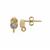 Gold Plated 925 Sterling Silver Studs With 0.52cts Aquamarine & Loop (1pair)