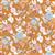 Riley Blake Heartsong Floral Blooms Gold Fabric 0.5m