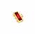 Gold Base Metal with Rose Glass Centre Box Clasp, 30mm x 8mm