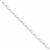 925 Sterling Silver Long Link Charm Bracelet, 17cm