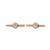 Rose Gold Plated 925 Sterling Silver Pearl Chain Connectors with 3mm Round White Topaz, (1 Pair)