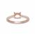 Rose Gold Plated 925 Sterling Silver Oval Ring Mount (To fit 7x5mm gemstone)- 1pcs