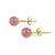Strawberry Quartz Earrings, Approx 5mm, Gold Plated 925 Sterling Silver