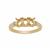 Gold Plated 925 Sterling Silver Trilogy Oval Ring Mount with White Zircon (To fit 5x4mm gemstone)- 1pcs
