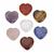 300cts Chakra Hearts Approx 28 to 32mm (Red Jasper, Rose Quartz, Tigers Eye, Clear Quartz, Lapis Lazuli, Amethyst, Red Onyx) - Pack of 7