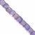 110cts Lavender Fluorite Smooth Cube Approx 6 to 8mm, 13cm Strand