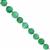 78cts Green Onyx Straight Drill Graduated Faceted Onion Approx 6 to 9mm, 24cm Strand with Spacers