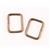 Debbie Shore Rectangle Rings Gold 25mm (Pack of 2)