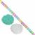1 Metre Multicolour Pastel Coloured Bamboo Selenite & Seed Bead Project 