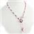 Pretty in Pink; Hot Pink CZ Donut, Silver Plated Approx 20mm, 15cts Pink Tourmaline 