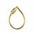 Gold Plated 925 Sterling Silver Pear Clasp Inc White Topaz Approx 24x18mm, 1pc