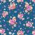 Moda Paisley Rose Blue Floral Fabric 0.5m