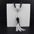 Miss Tasselot! 925 Sterling Silver Elephant Tassel Cap & 2m Faceted Black Spinel