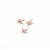 Rose Gold Plated Bird Charms, Approx 12mm (3pk)