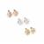925 Sterling Silver Starburst Earrings with Screw Stud & White Topaz, Approx 17mm