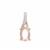 Rose Gold Plated 925 Sterling Silver Oval Pendant Mount (To fit 7x5mm gemstone) Inc. 0.02cts White Zircon Brilliant Cut Round 1mm - 1Pcs