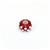 Preciosa Red/White Polka Dot Round Lampwork Bead Approx. 9x18mm (1pk)