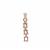 Rose Gold Plated 925 Sterling Silver Triple Pendant Mount with White Zircon (To fit 5x4mm Oval Gemstone)- 1pcs