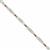 45cts White Jadeite with Rose Gold Plated 925 Sterling Silver Bamboo Beads, 38cm Strand