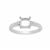 925 Sterling Silver Cushion Ring Mount (To fit 6mm gemstones) Inc. 0.03cts White Zircon Brilliant Cut Round 1.25mm - 1pcs