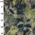 Viscose Poplin Prints Navy Floral on Green Fabric 0.5m