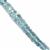 38cts Aquamarine Faceted Wheels Approx 3x1.25 to 6x2.5mm, 19cm Strand