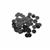 Black Top Drilled Flat Sequins, Approx 12mm (5g)