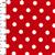 White Polka Dots on Red Cotton Poplin Fabric 0.5m