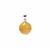  15cts Yellow Jadeite Plain Round Pendant with 925 Sterling Silver Peg, Approx 13mm, 1pcs