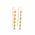 Gold Plated 925 Sterling Silver Twisted Threader Earrings, 1 Pair