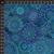 Stonehenge Marrakech Collection Mixed Blooms Geo Aqua Fabric 0.5m