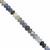 45cts Blue Shaded Sapphire Smooth Rondelle Approx 3x1 to 5x2.5mm, 20cm Strand