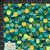 Garden Passion Flower Passion Fruit Teal Fabric 0.5m