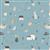 Poppie Cotton House And Home Happy Home Blue Fabric 0.5m
