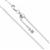 925 Sterling Silver 18 Inch Finished Adjustable Rolo Chain with White Topaz 3mm